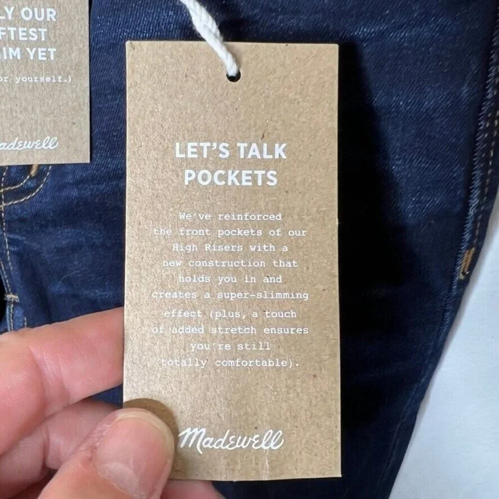 Madewell $138 Mid Rise Skinny Jeans Larkspur Wash Size 24 F8990 - Picture 5 of 9